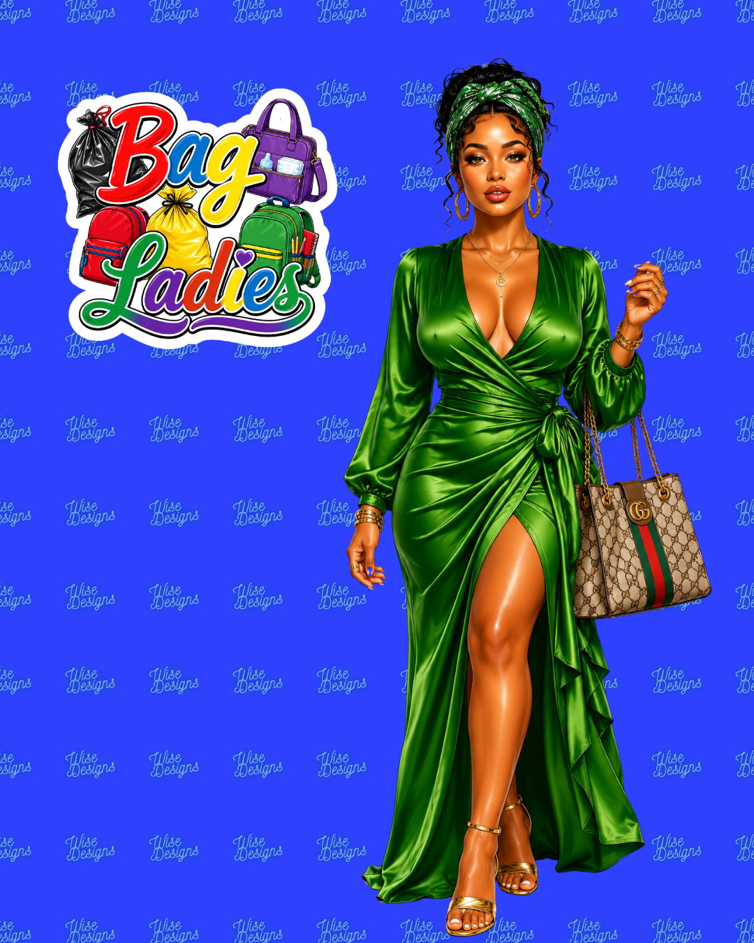 Bag Ladies Vinyl Die Cut Stickers