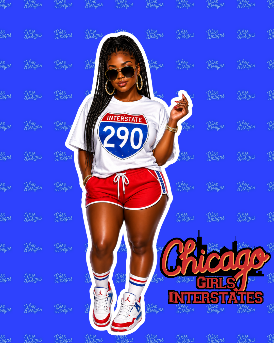 Chicago Girls: Interstates Vinyl Die Cut Stickers
