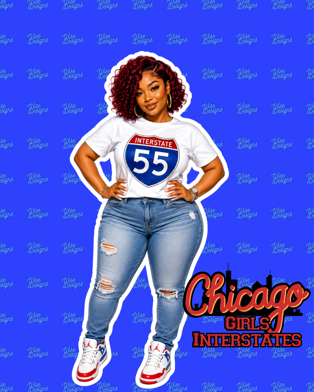 Chicago Girls: Interstates Vinyl Die Cut Stickers