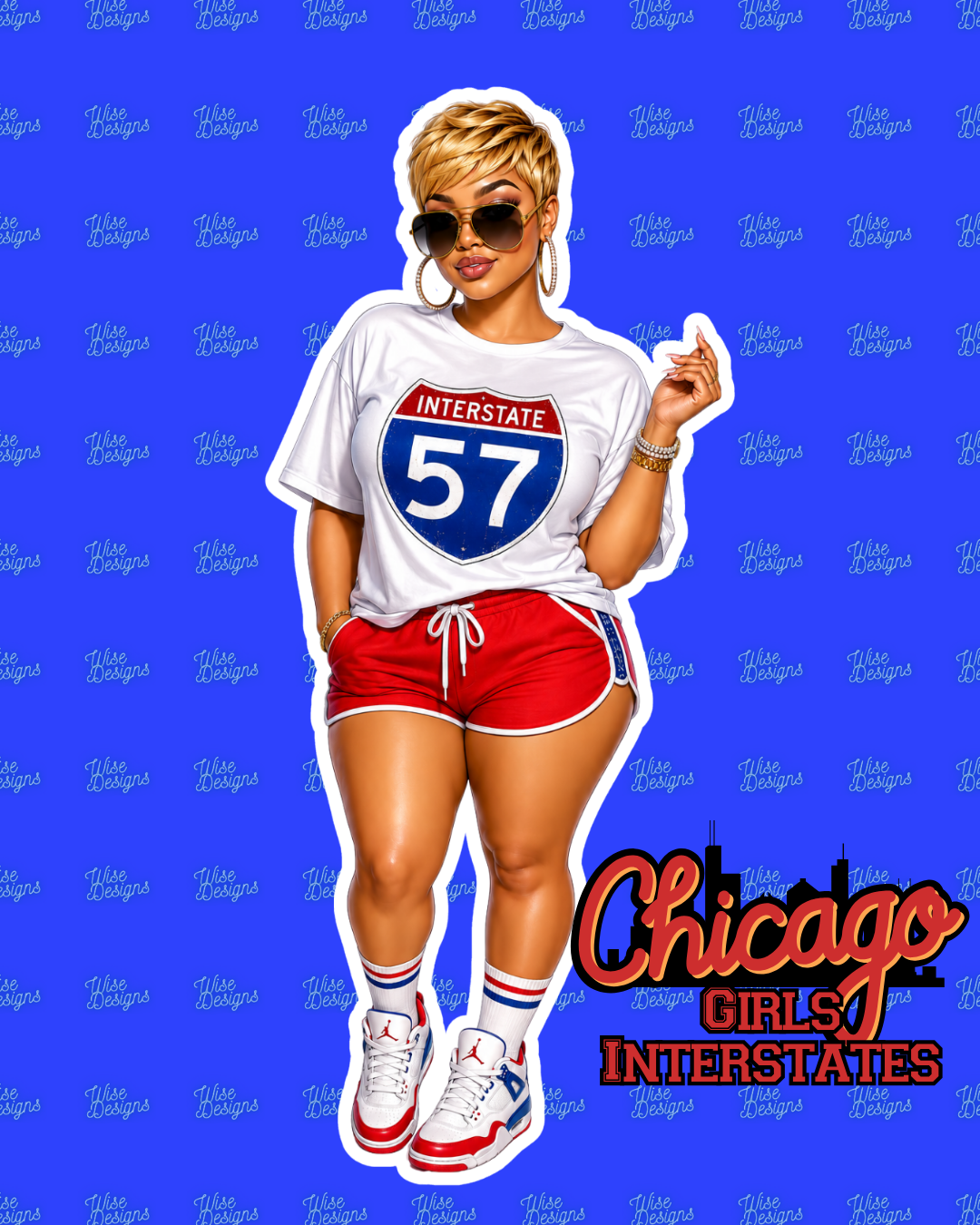 Chicago Girls: Interstates Vinyl Die Cut Stickers