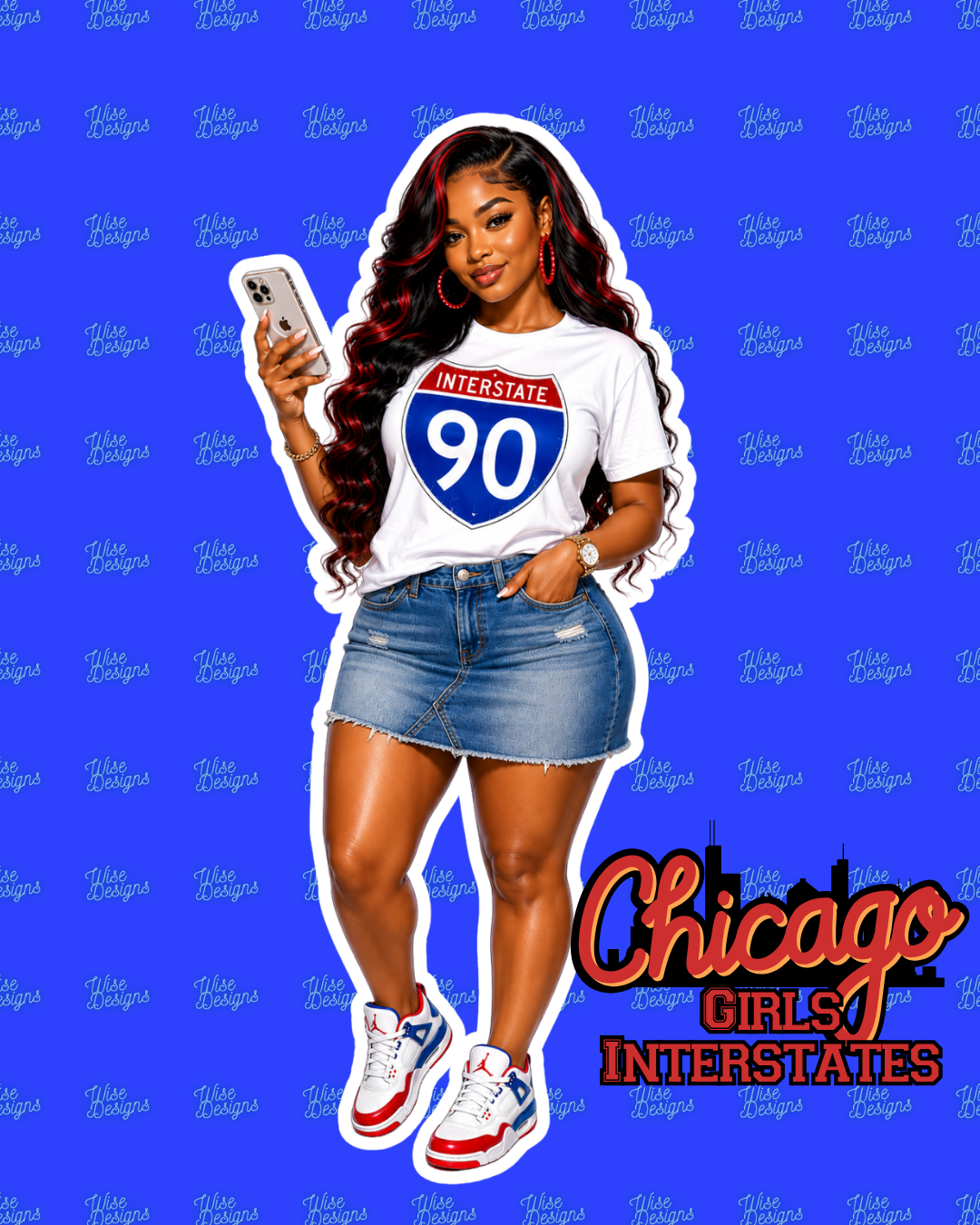 Chicago Girls: Interstates Vinyl Die Cut Stickers
