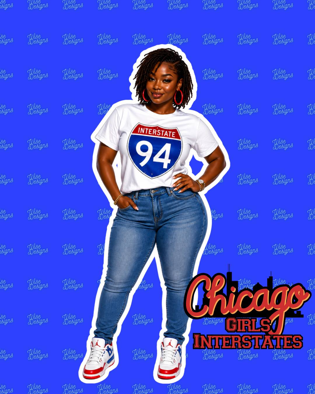 Chicago Girls: Interstates Vinyl Die Cut Stickers