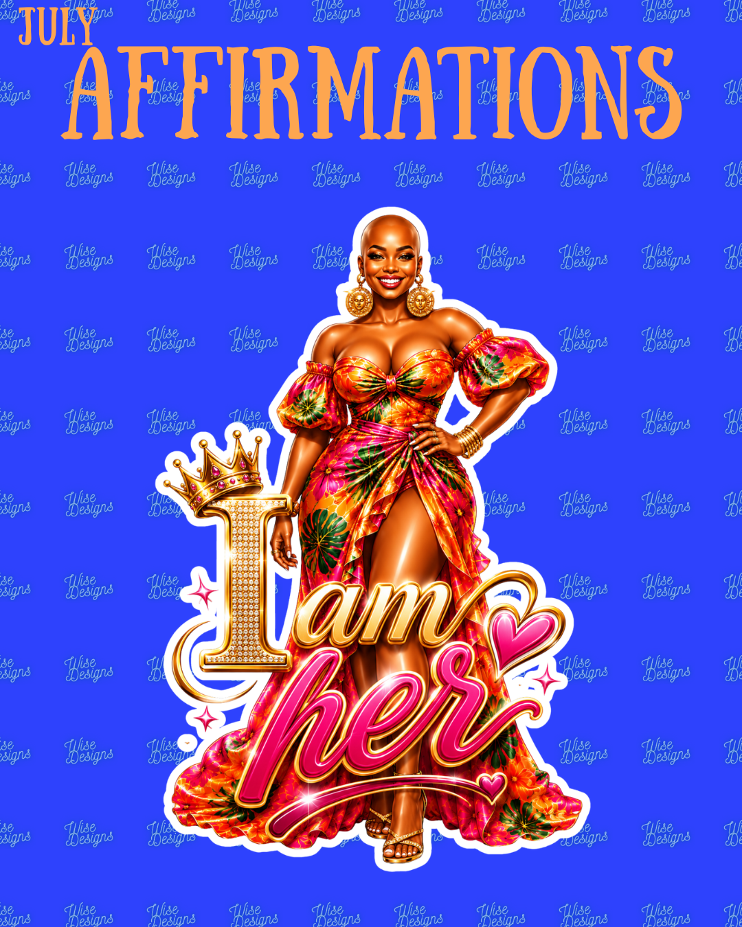 July Affirmation Vinyl Die Cut Stickers