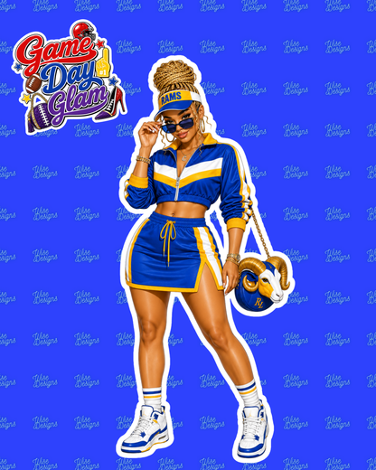 Game Day Glam Vinyl Die Cut Stickers