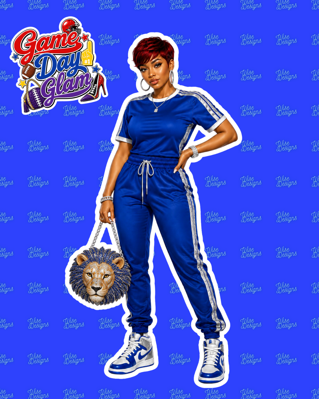 Game Day Glam Vinyl Die Cut Stickers