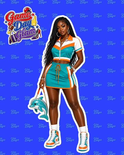 Game Day Glam Vinyl Die Cut Stickers