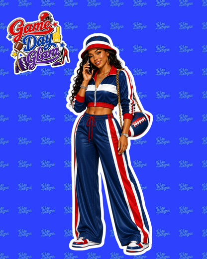 Game Day Glam Vinyl Die Cut Stickers