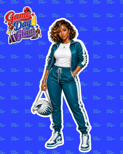 Game Day Glam Vinyl Die Cut Stickers