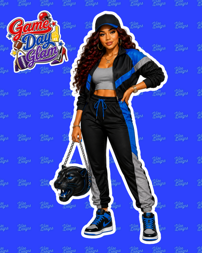 Game Day Glam Vinyl Die Cut Stickers