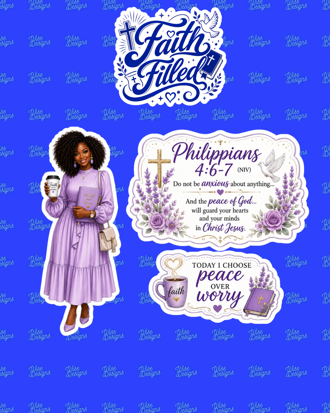 Faith Filled Vinyl Die Cut Stickers