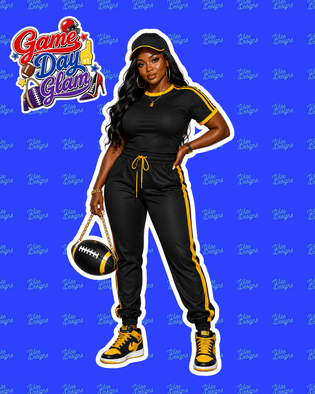 Game Day Glam Vinyl Die Cut Stickers
