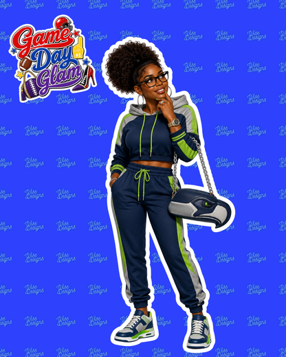 Game Day Glam Vinyl Die Cut Stickers
