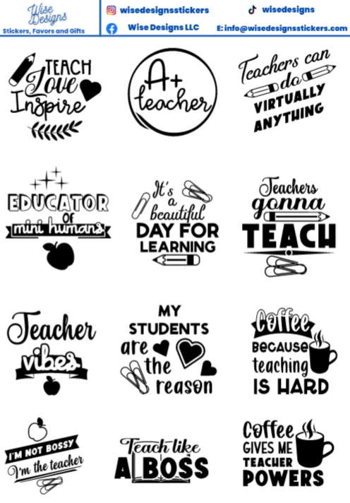 Teachers Gonna Teach! - Premium Kiss Cut from Wise Designs  - Just $5! Shop now at Wise Designs 