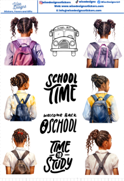 Off to School - Premium Kiss Cut from Wise Designs - Just $5! Shop now at Wise Designs 