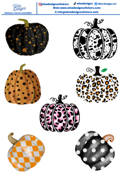 Harvest Hues Sticker Sheets - Premium Kiss Cut Stickers from Wise Designs - Just $5! Shop now at Wise Designs 