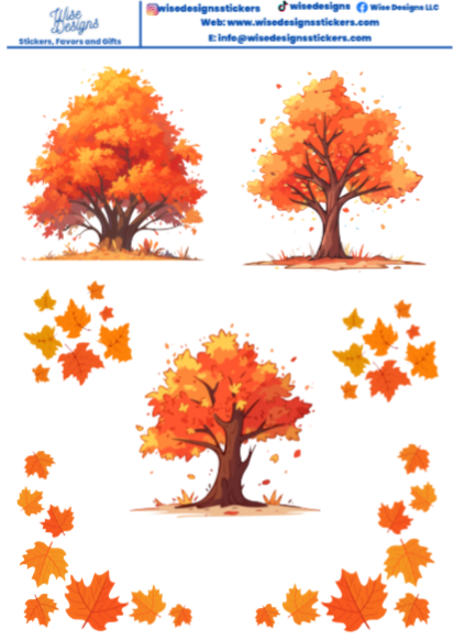 Harvest Hues Sticker Sheets - Premium Kiss Cut Stickers from Wise Designs - Just $5! Shop now at Wise Designs 