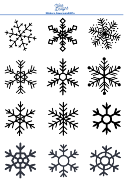 '24 Winter Chic Sticker Sheets - Premium Kiss Cut Stickers from Wise Designs - Just $5! Shop now at Wise Designs 