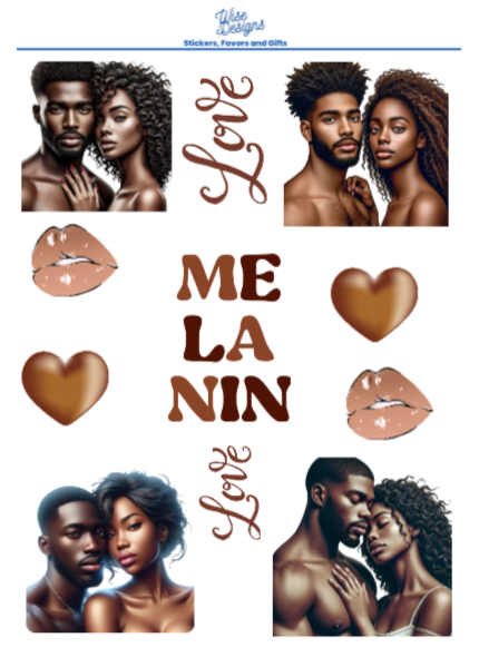 Let it Be Brown Skin Sticker Sheet - Premium Kiss Cut Stickers from Wise Designs - Just $5! Shop now at Wise Designs 