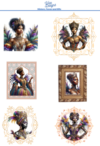 Mardi Gras Queens - Premium Kiss Cut Stickers from Wise Designs - Just $5! Shop now at Wise Designs 