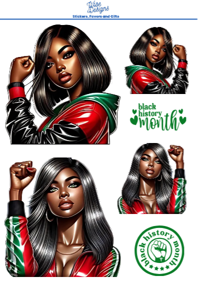 Black Women Are Black History Sticker Sheets - Premium Kiss Cut Stickers from Wise Designs - Just $5! Shop now at Wise Designs 