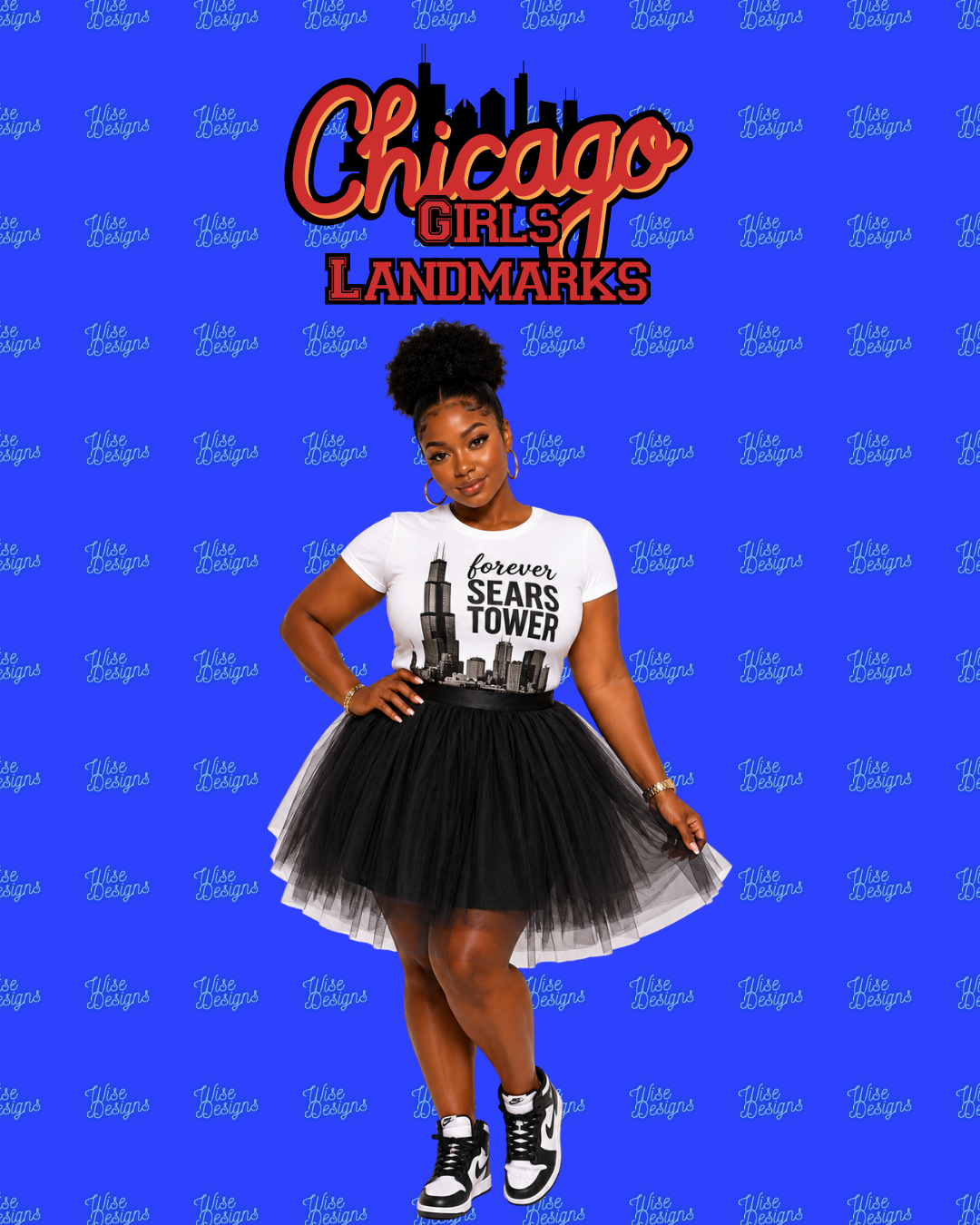 Chicago Girls Landmarks Vinyl Die Cut Stickers