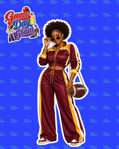 Game Day Glam Vinyl Die Cut Stickers